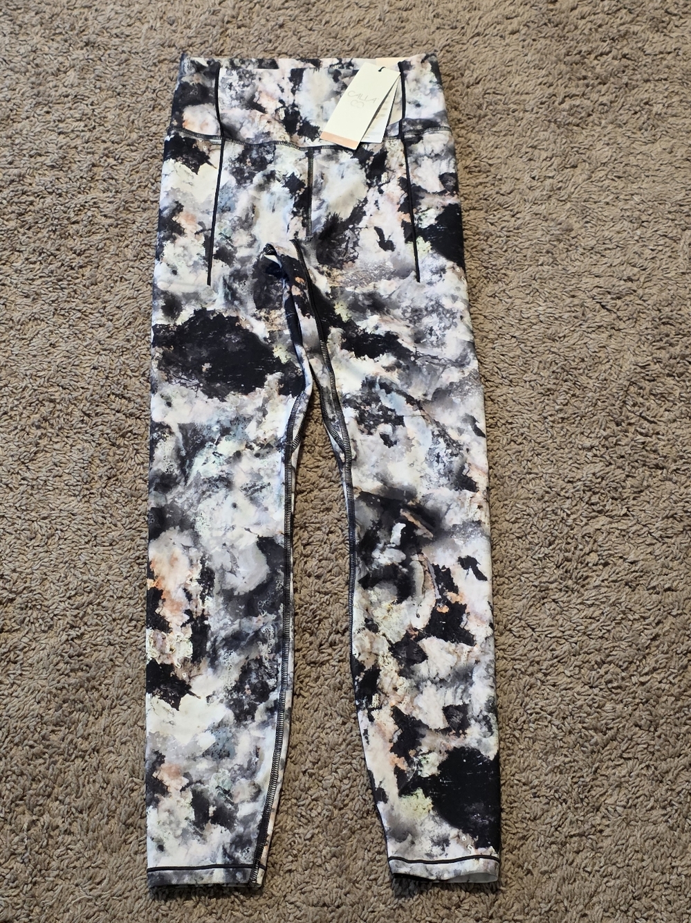 CALIA Inspire HR 7/8 Leggings in Precious Mineral Multi - Size XS - $98 MSRP